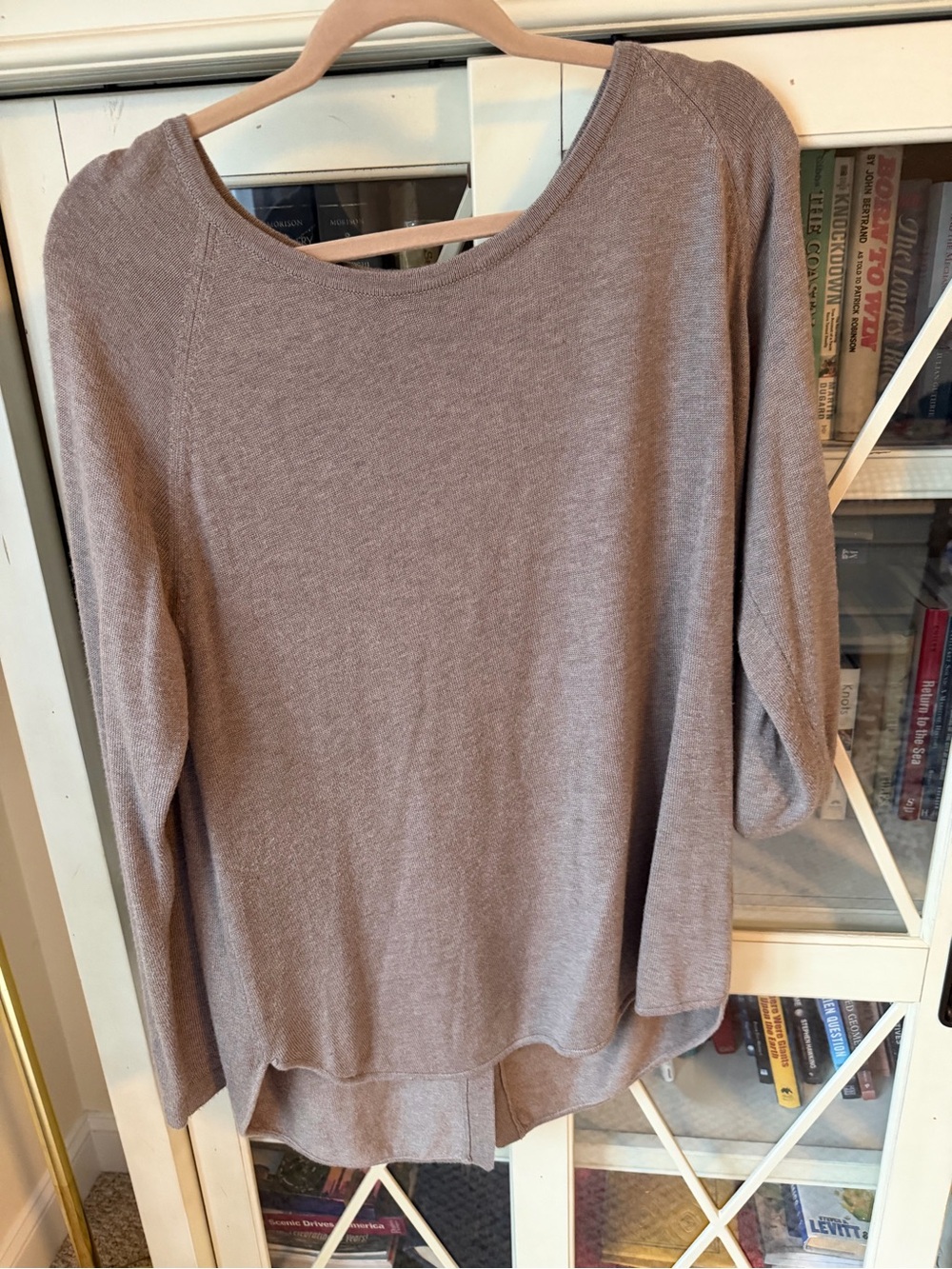 Women's Lightweight Cashmere blend Crewneck Pullover Sweater - Taupe